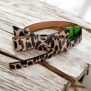 Kate Spade Leopard Print Bow Belt